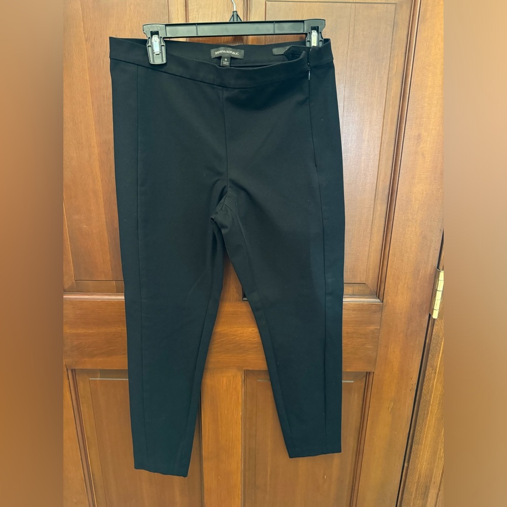 Dress black straight leg ankle pants